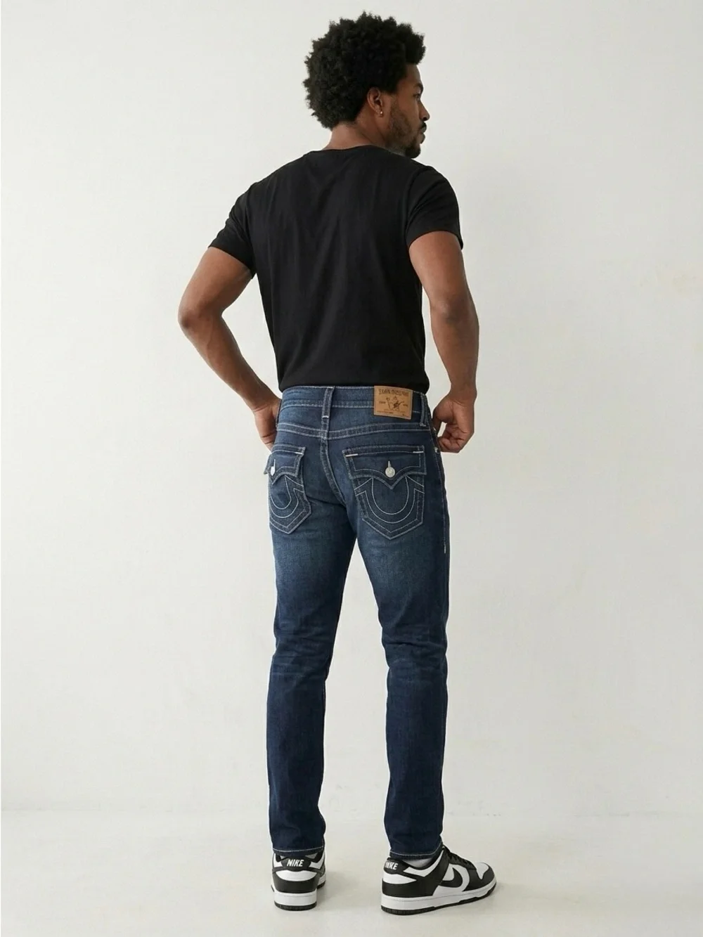 NWT True Religion Rocco Skinny Flap Natural SN Dark Wash Jeans Y2K Street 38